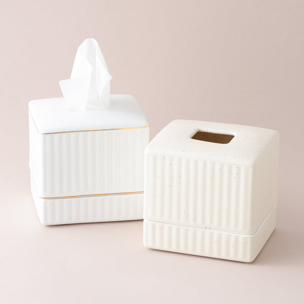コンパクト セラミックティッシュボックス アイボリー | Francfranc