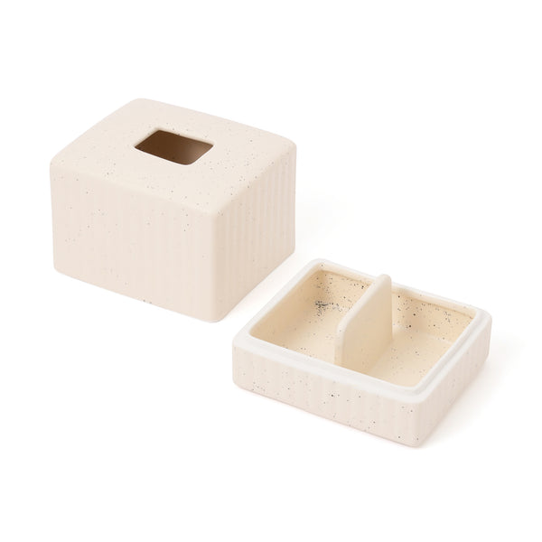 コンパクト セラミックティッシュボックス アイボリー | Francfranc