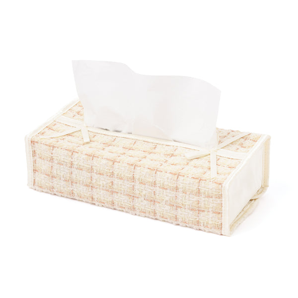 ツイードティッシュカバー アイボリー