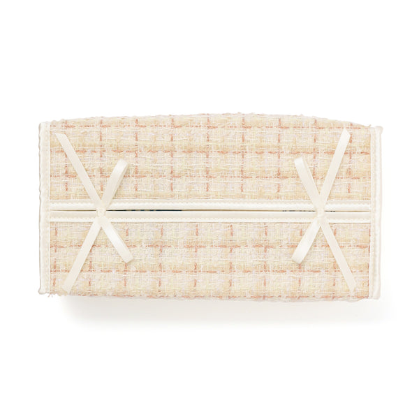 ツイードティッシュカバー アイボリー