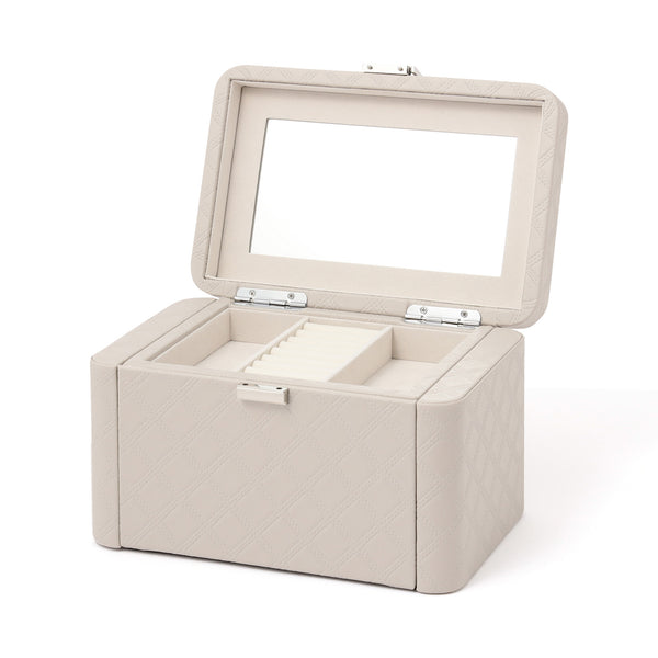 キルト ジュエリーボックス  グレー