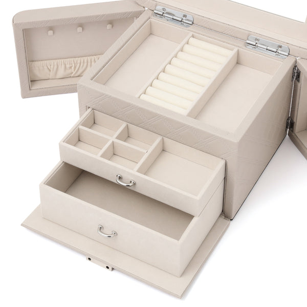 キルト ジュエリーボックス  グレー