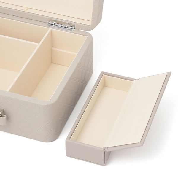 キルト コスメボックス  グレー