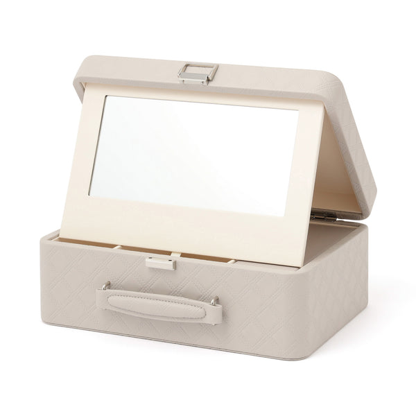 キルト コスメボックス  グレー