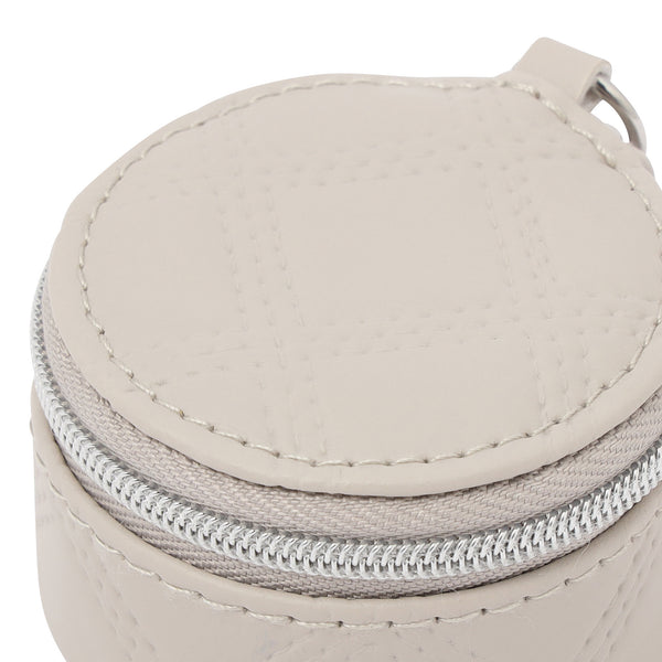 キルト ミニトラベルジュエリーボックス  グレー