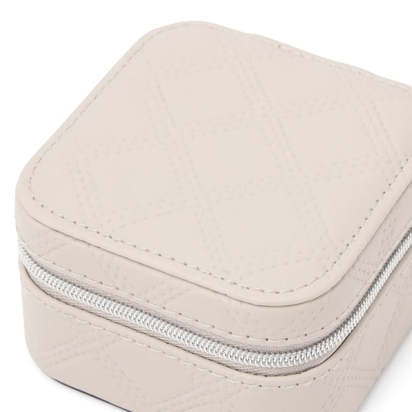 キルト トラベルジュエリーボックス S グレー