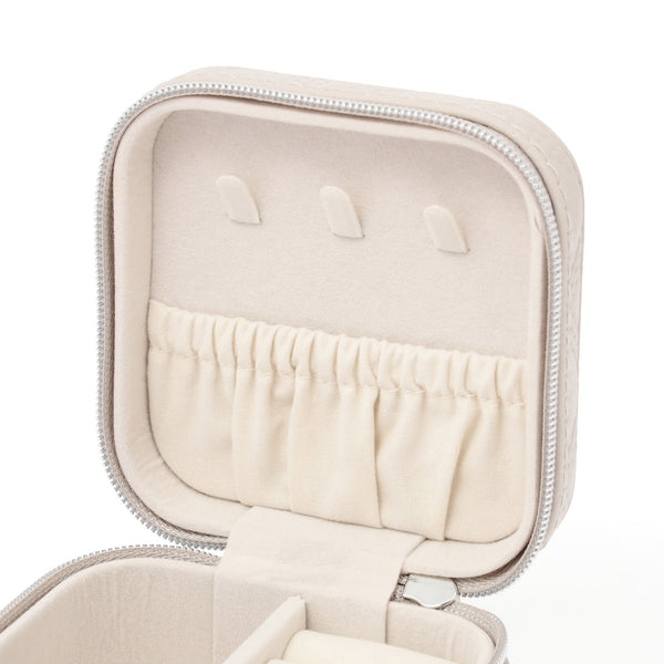 キルト トラベルジュエリーボックス S グレー