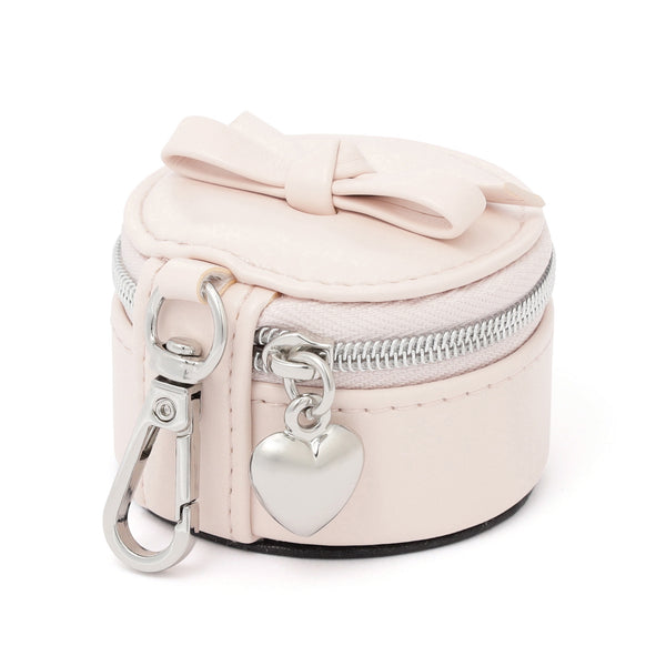 リボン ミニトラベルジュエリーボックス ライトピンク