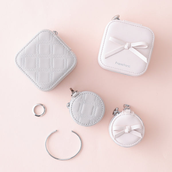 リボン トラベルジュエリーボックス S ライトピンク