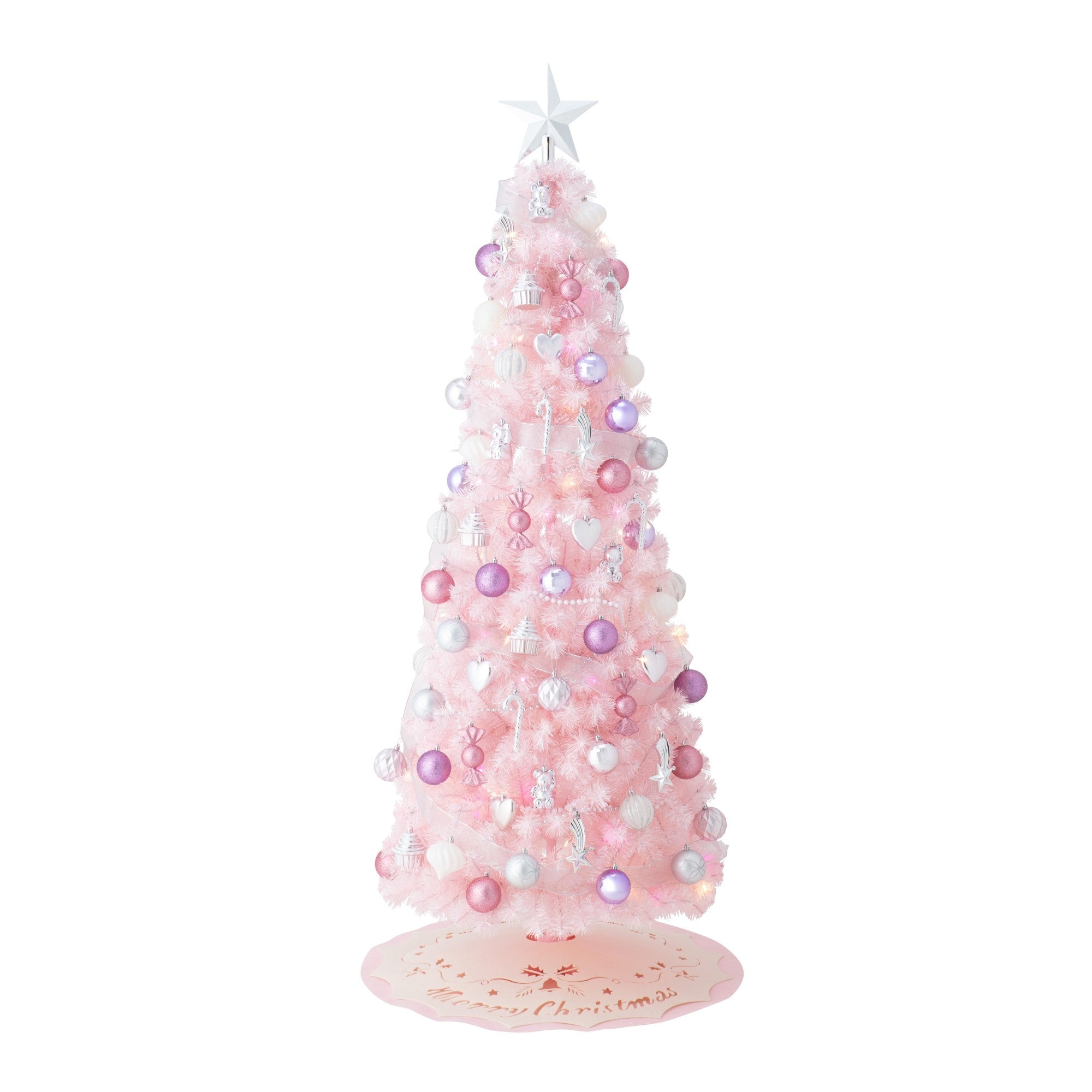 フランフラン クリスマスツリー 150センチ ピンク-