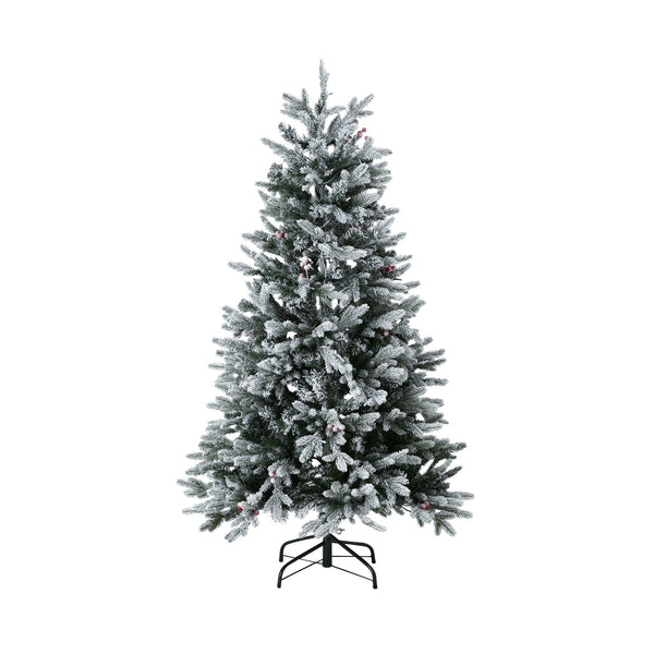 LED180球付き クリスマスツリー スノー 150cm グリーンホワイト 