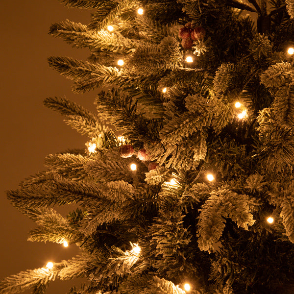LED球付き クリスマスツリー スノー cm グリーンホワイト