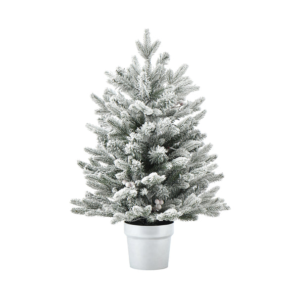 LED50球付き クリスマスツリー スノー 80cm グリーンホワイト