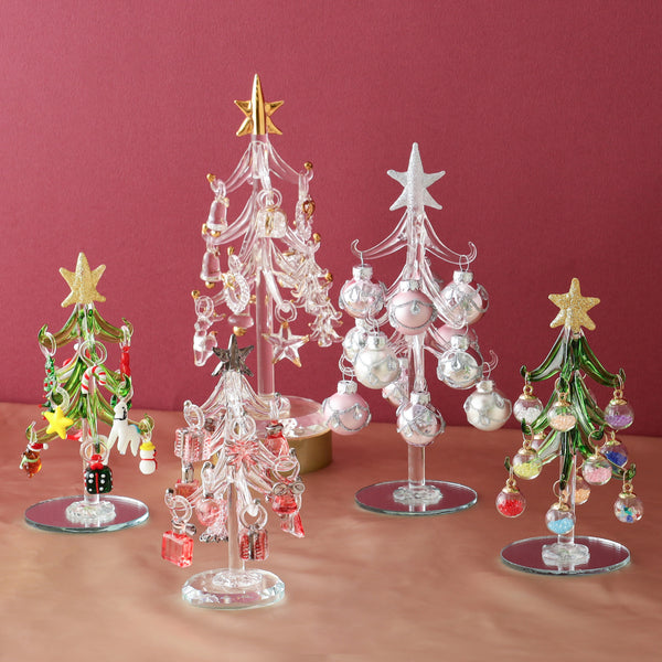 Francfranc フランフラン　クリスマス　オーナメント セット　ガラス ガラスツリー マルチオーナメント S ピンク | Francfranc（フラン