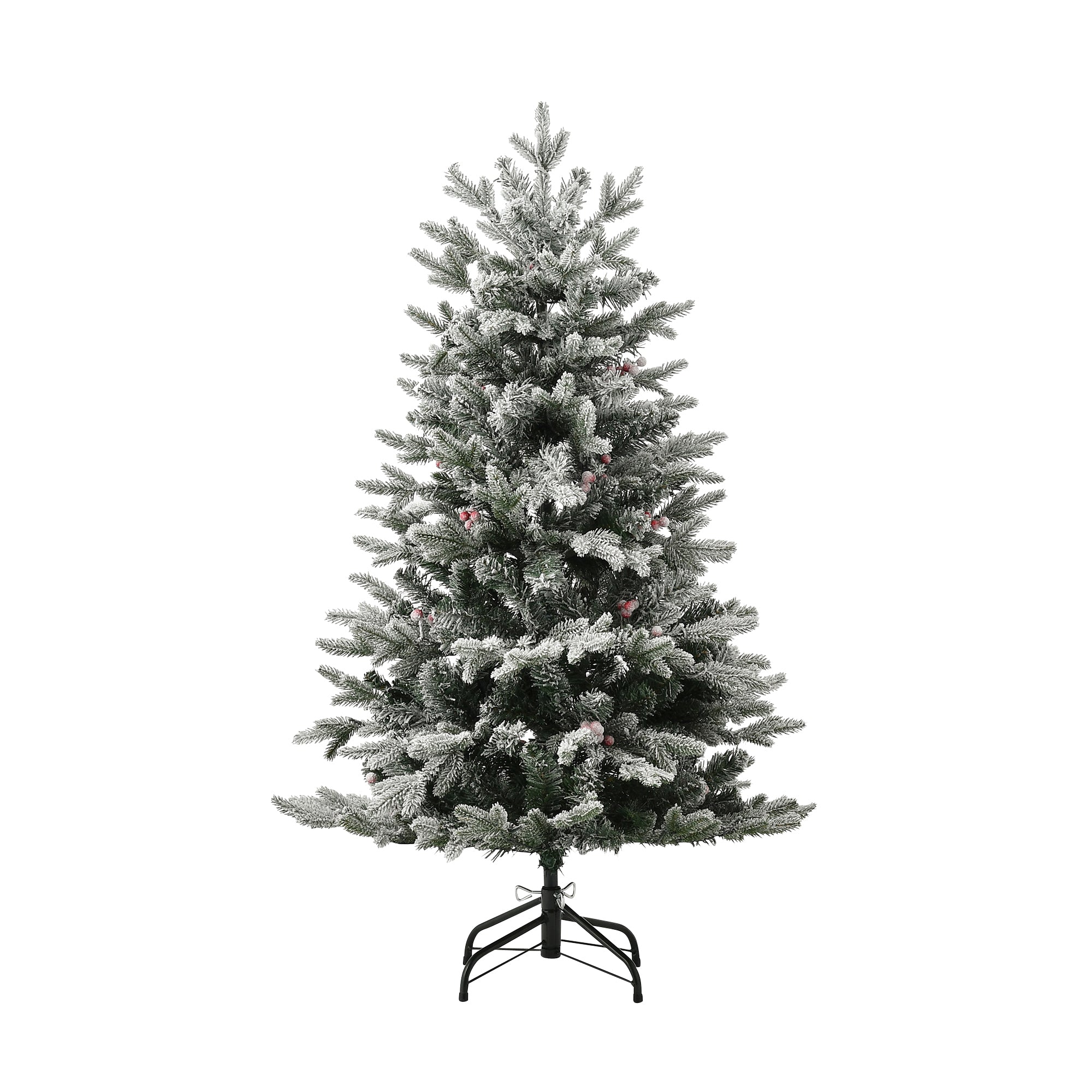 ●LED140球付き クリスマスツリー スノー 120cm グリーンホワイト