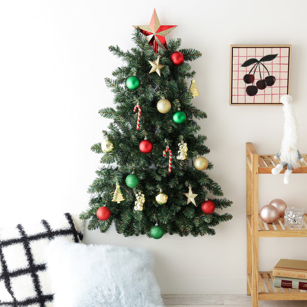 LED付き ハンギングウォールツリー グリーン