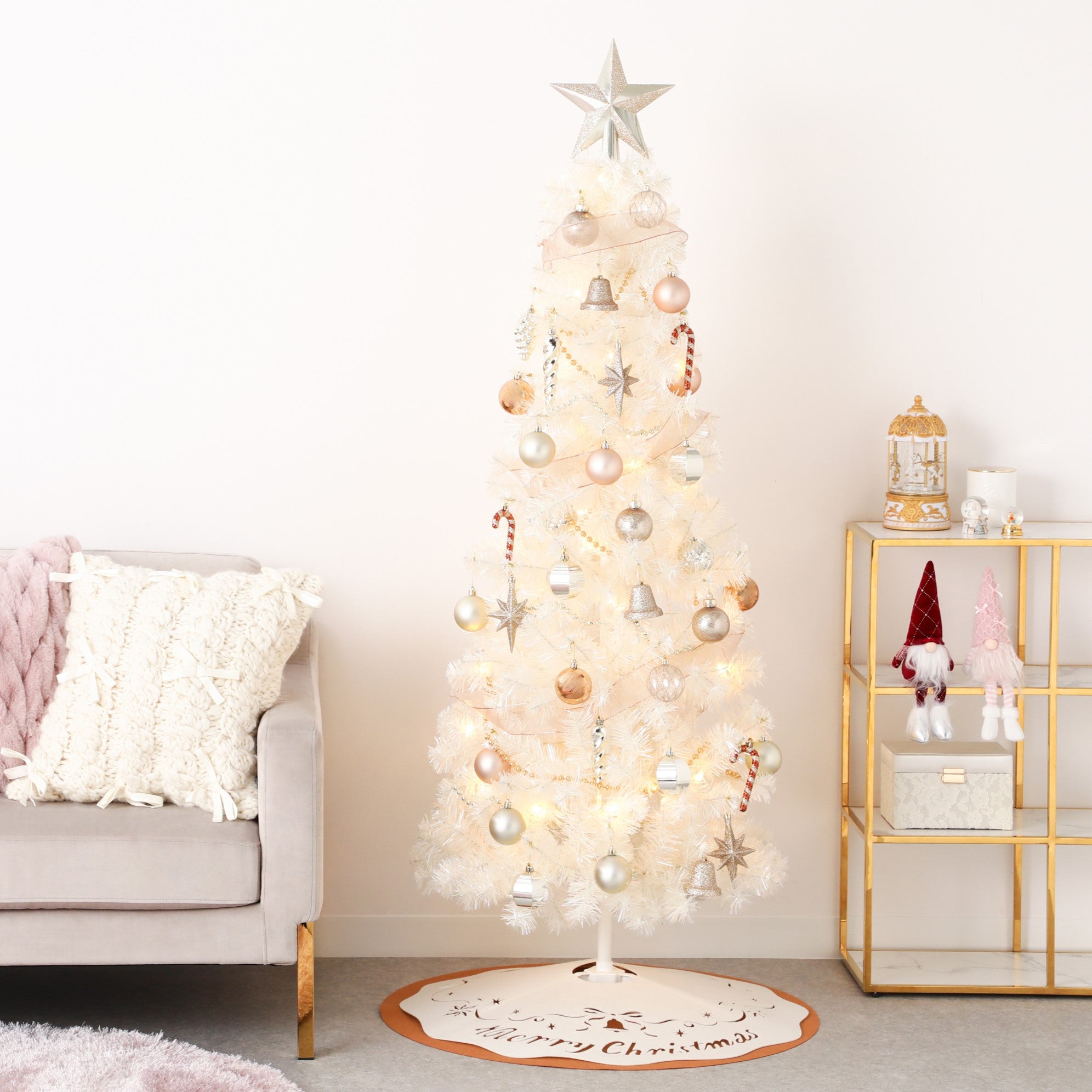 ●クリスマスツリー スターターセット 150cm ホワイト