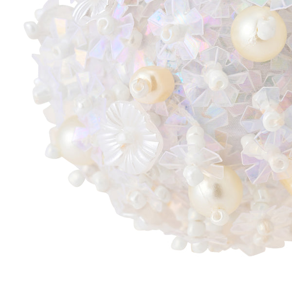 ビーズオーナメント フラワー パール