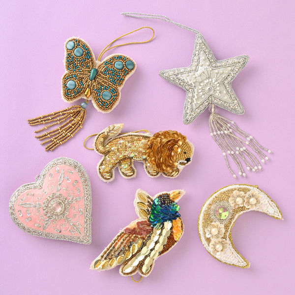 ビーズオーナメント バタフライ グリーン