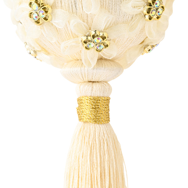 タッセルオーナメント フラワー ホワイト