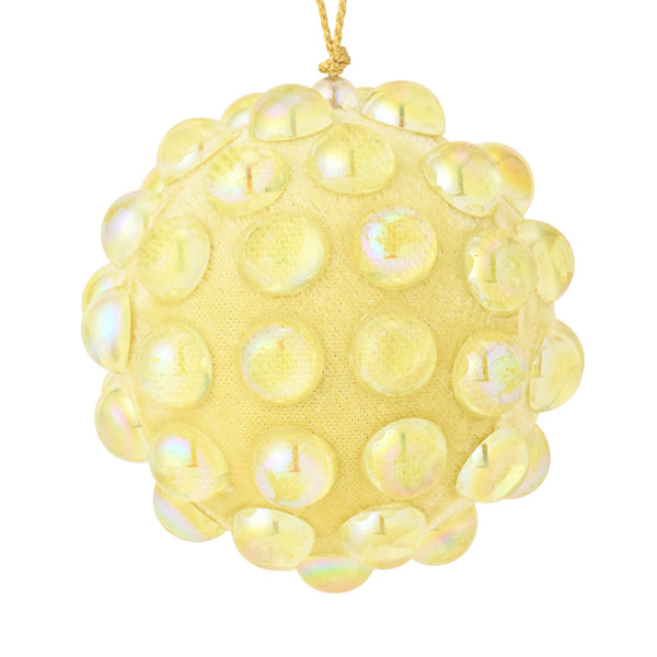 ファブリックオーナメント ドット イエロー