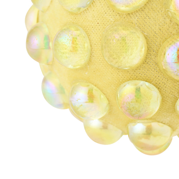 ファブリックオーナメント ドット イエロー