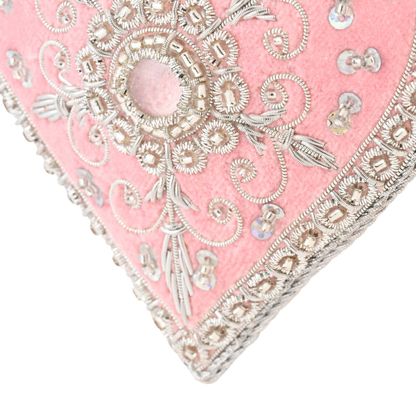 ビーズオーナメント ハート ピンク