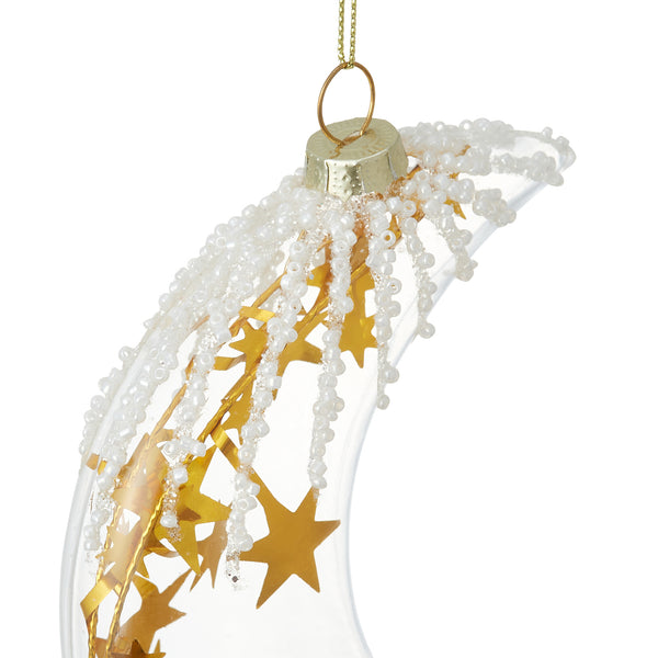 ガラスオーナメント ムーン ゴールド