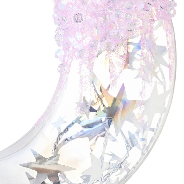 ガラスオーナメント ムーン シルバー