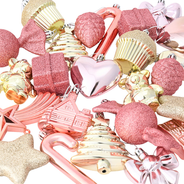 セットオーナメント モチーフ 26個 ピンク