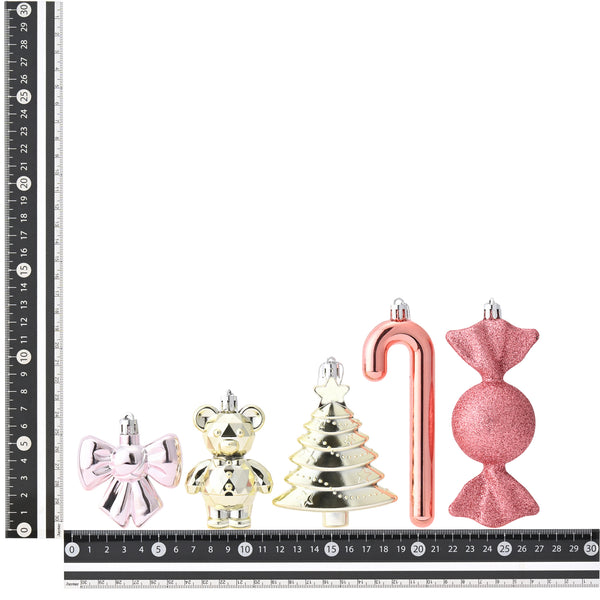 セットオーナメント モチーフ 26個 ピンク