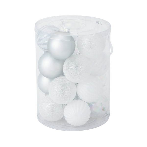 セットオーナメント 8cm 20個 ホワイト