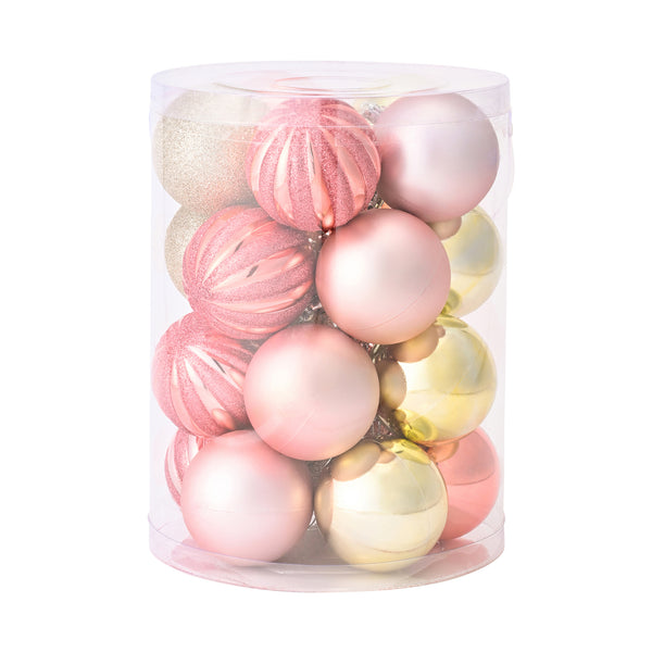 セットオーナメント 8cm 20個 ピンク