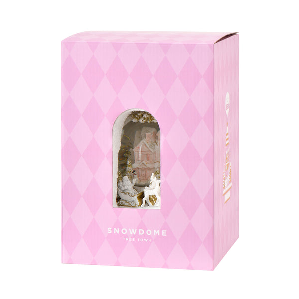 新品 オルゴール インテリア スノードーム ツリータウン XL ピンク 街 雪 スノードーム ツリータウン XL ピンク | Francfranc（フランフラン