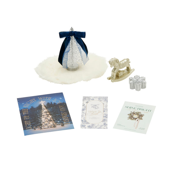 ミニクリスマスデコレーション ギフトセット シルバー×ゴールド