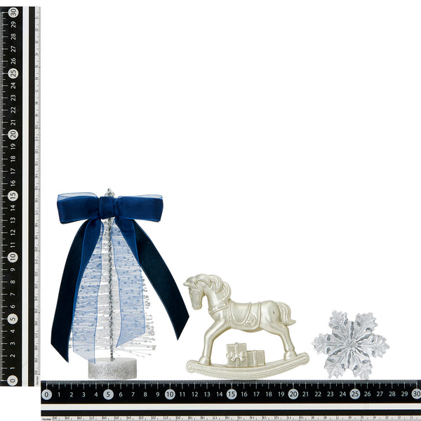 ミニクリスマスデコレーション ギフトセット シルバー×ゴールド