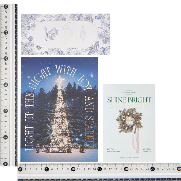 ミニクリスマスデコレーション ギフトセット シルバー×ゴールド