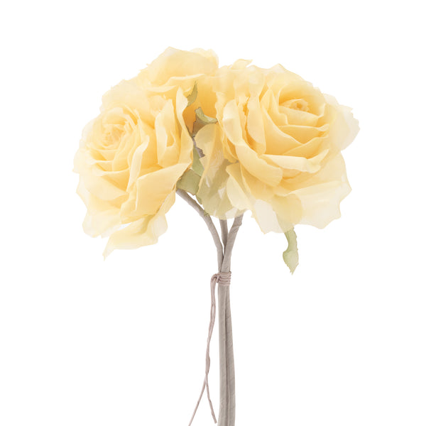 シアーフラワー ブーケ ローズ イエロー