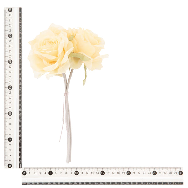 シアーフラワー ブーケ ローズ イエロー