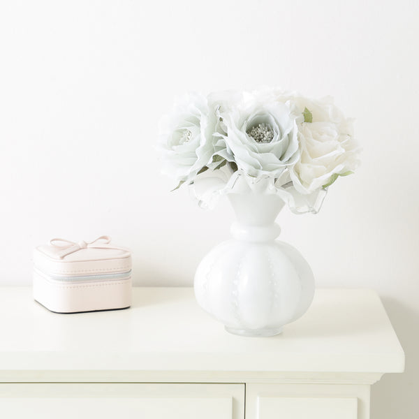 シアーフラワー ブーケ ローズ ライトブルー