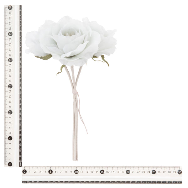 シアーフラワー ブーケ ローズ ライトブルー