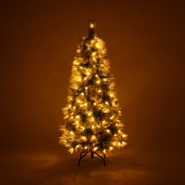 LED180球付き クリスマスツリー スノー 150cm ライトグリーン