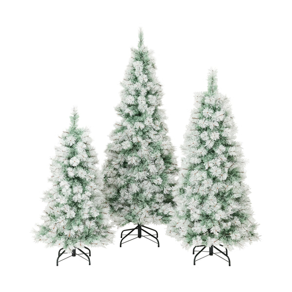 LED180球付き クリスマスツリー スノー 150cm ライトグリーン