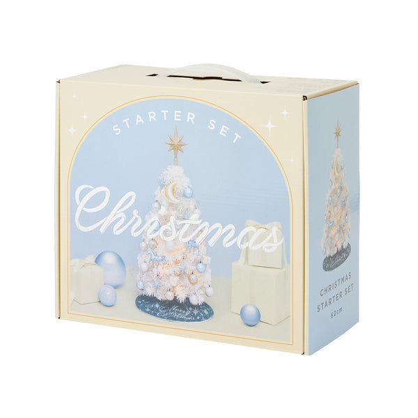 クリスマスツリー スターターセット 60cm ホワイト
