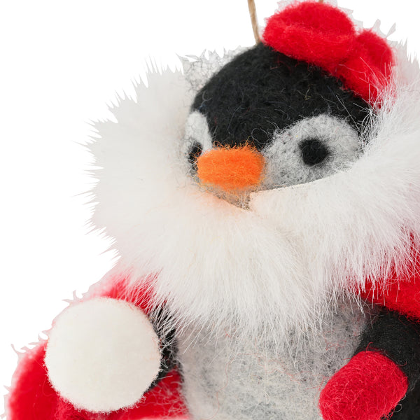 フェルトオーナメント 雪玉ペンギン