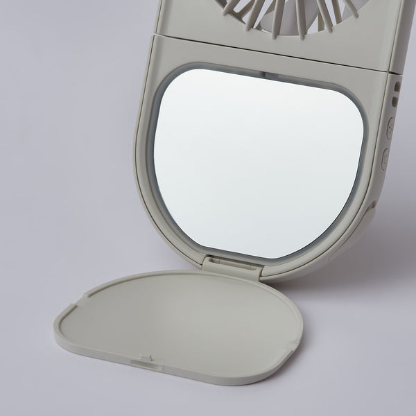 LEDミラー付スリムファン ホワイト
