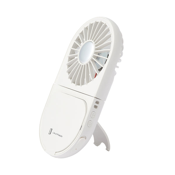 LEDミラー付スリムファン ホワイト