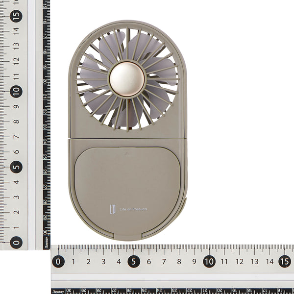 LEDミラー付スリムファン グレー
