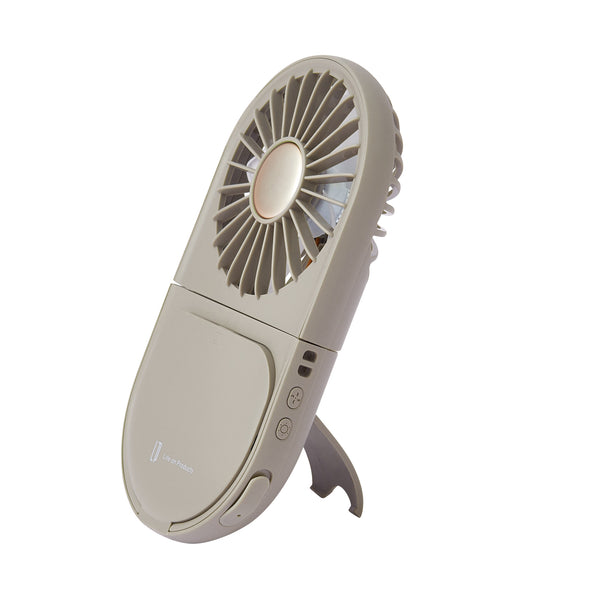 LEDミラー付スリムファン グレー