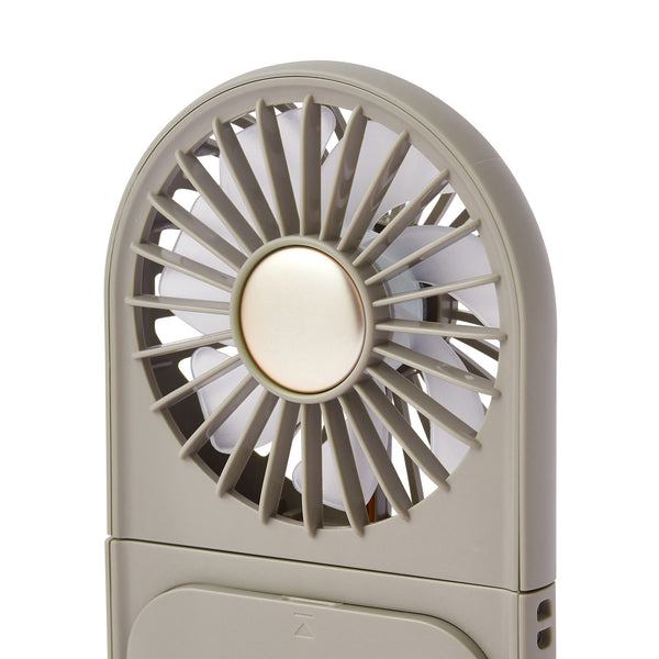 LEDミラー付スリムファン グレー